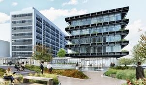 Eerste paal The Base D Schiphol